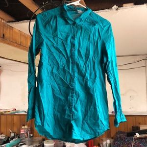 Aqua long sleeve button down